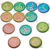 12Pcs 12 Constellations Epoxy Resin Pendants FIND-TAC0027-38-3