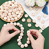   100Pcs Printed Wood European Beads WOOD-PH0002-88B-3