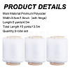 3 Rolls Polyester Satin Frayed Ribbon OCOR-DR0001-03A-2