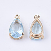 Transparent Glass Charms GLAA-T007-11C-2