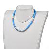 Handmade Polymer Clay Heishi Beads Beaded Necklaces NJEW-JN02901-04-3