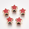 UV Plating Acrylic European Beads X-OACR-T005-91KC-07-1