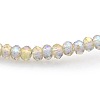 Full Rainbow Plated Faceted Rondelle  Glass Beads Strands GLAA-A024A-FR06-1