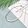 Vintage Natural Pearl Beaded Necklace for Girl Women NJEW-JN03678-2