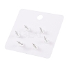 Brass Cubic Zirconia Ear Studs EJEW-S218-02P-2