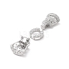 Eco-Friendly Rack Plating Brass Micro Pave Clear Cubic Zirconia Watch Band Clasps ZIRC-F843-28P-3