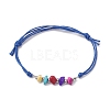 7Pcs Dyed Natural Turquoise Chips Braided Bead Bracelets BJEW-JB09870-2