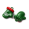 Christmas Themes Baking Paint Alloy Pendants FIND-G097-02F-2