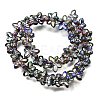 Electroplated Transparent Glass Beads Strands GL-CBA98F0-03A-3