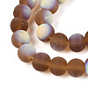 Frosted Transparent Glass Beads Strands GLAA-T032-T8mm-MBB23-3