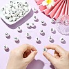 1 Set 26Pcs White Round with Letter Silicone Beads ST-CJ0041-010-4