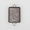 Tibetan Style Alloy Cabochon Connector Settings X-TIBEP-N004-01AS-1