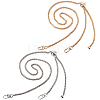 2Pcs 2 Colors Adjustable Alloy Wheat Chain Bag Handles FIND-CN0001-66-1