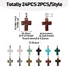 24Pcs 12 Styles Natural & Synthetic Mixed Gemstone Pendants G-TA0001-38-4