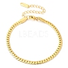 304 Stainless Steel Snake Chain Bracelets for Women BJEW-U019-04G-07-4