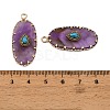 Natural Amethyst & Synthetic Turquoise Carved Pendants GG-CBA5963-02H-3