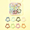 30Pcs Spray Paint Alloy Spring Gate Rings FIND-FS0004-03-6