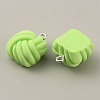 Opaque Resin Pendants LS-RESI-WH0029-24P-03-1