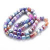 Opaque Baking Painted Glass Beads Strands EGLA-N006-008-B-3