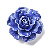 Synthetic Shell Dyed Carved Flower Connector Charms SHEL-D081-01D-2