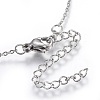 304 Stainless Steel Brass Cubic Zirconia Pendant Necklaces X-NJEW-O108-13P-3