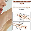 20Pcs Long-Lasting Plated Brass Chain Extender KK-BBC0023-26RG-2