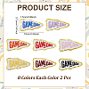 16Pcs 8 Colors Game Day Polyester Computerized Embroidery Cloth Iron on/Sew on Patches DIY-ME0001-93-2