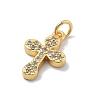 Brass Micro Pave Cubic Zirconia Pendants KK-M305-01G-02-3