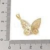 Brass Micro Pave Cubic Zirconia Pendants KK-E111-38G-02-3