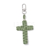 Cross Cotton Threads Pendants Decorations HJEW-TA00398-01-2