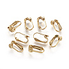 PVD Vacuum Plating 304 Stainless Steel Clip-on Earring Findings X-STAS-F094-15-2