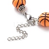 Sport Ball Theme Acrylic Round Beaded Bracelet BJEW-JB08660-7
