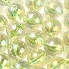UV Plating Transparent Rainbow Iridescent Acrylic Beads OACR-F004-01D-1