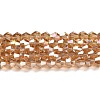 Transparent Electroplate Glass Beads Strands GLAA-F029-4mm-A18-1