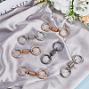 12Pcs 3 Colors Nordic Retro Zinc Alloy Double Spring Ring Clasps FIND-SC0012-87B-4