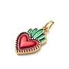 Brass Enamel Pendants KK-P338-34A-G-2