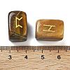 Rectangle Natural Tiger Eye Rune Stones G-Z059-01D-3
