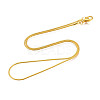 Brass Round Snake Chain Necklaces X-NJEW-R171-02-2