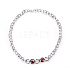 304 Stainless Steel Stud Earrings & Pendant Necklaces & Link Bracelets Jewelry Sets SJEW-L135-01F-2