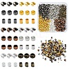 1200Pcs 15 Styles Iron and Brass Crimp Beads FIND-YW0004-74-1