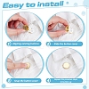 Flat Round Brass Button Covers Settings KK-WH0079-193B-B-2