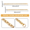 CHGCRAFT 2Pcs 2 Style CCB Plastic Rectangle Cross Chain Bag Straps AJEW-CA0003-30-3