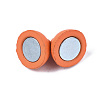 Spray Painted Alloy Magnetic Clasps with Loops PALLOY-T080-20-NR-4