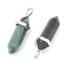 Natural Indian Agate Double Terminated Pointed Pendants G-F295-04L-2