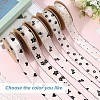 1Roll Printed Polyester Chiffon Ribbons OCOR-CY0002-35D-5
