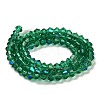 Transparent Electroplate Glass Beads Strands EGLA-A039-T4mm-L10-2