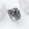 304 Stainless Steel Snake with Eagle Finger Rings for Men TH9949-5-1