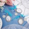 Oval & Flat Round With Word Zinc Alloy Big Pendants FIND-CA0004-75-5