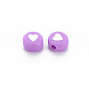 Opaque Acrylic Beads X-MACR-T027-01-3
