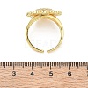 Brass Micro Pave Cubic Zirconia Cuff Open Rings for Women CU-CBA760A-13A-G-5